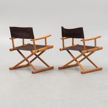 Elias Svedberg, karmstolar/fällstolar, ett par, Nordiska Kompaniet, 1900-talets mitt.