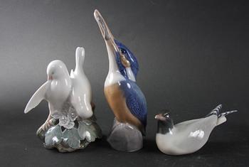 FIGURINER, 9 st, porslin, Royal Copenhagen, Dahl Jensen och Bing & Gröndahl.