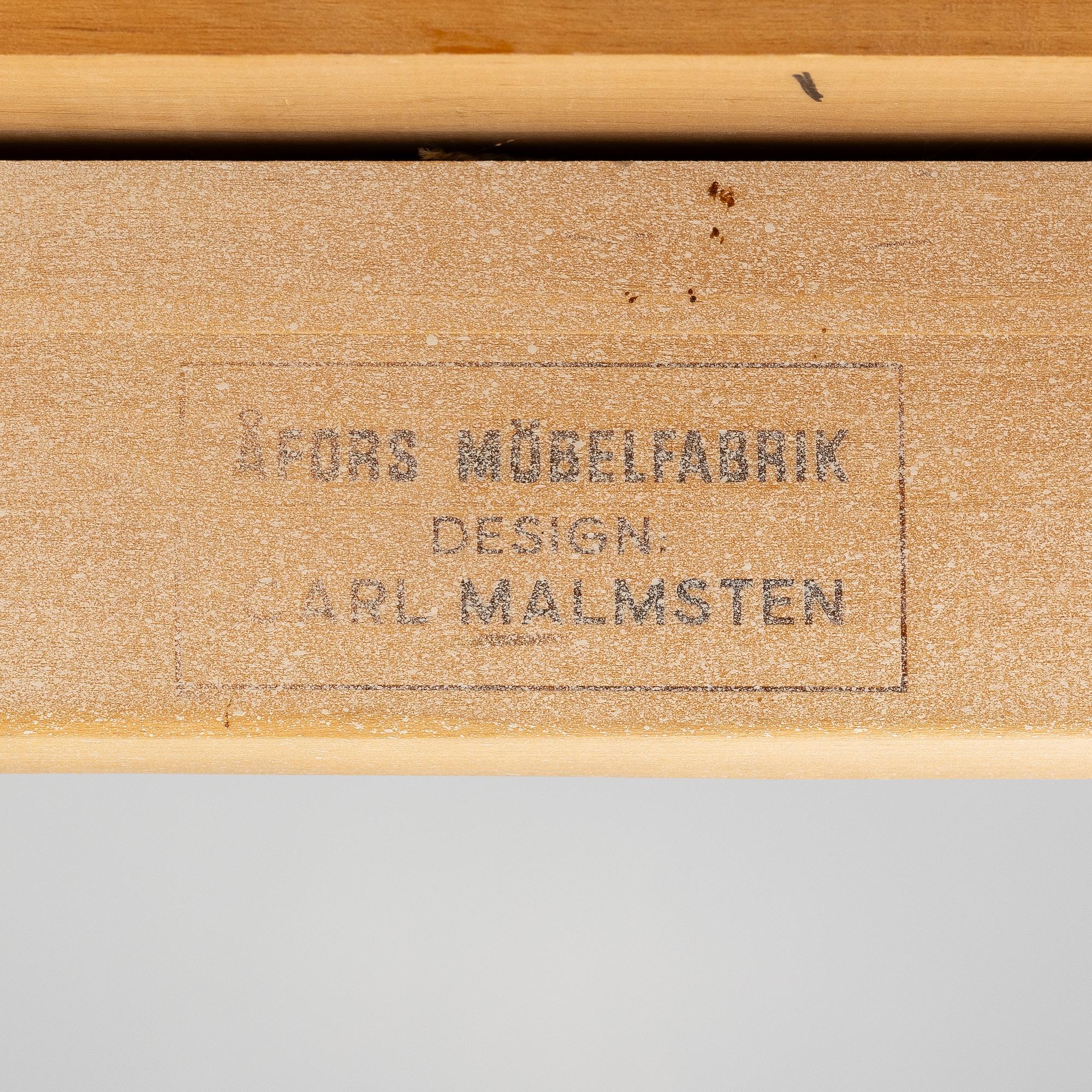 Carl Malmsten, matbord, "Herrgården" samt sex stolar "Nya Guldheden", Bodafors samt Åfors Möbelfabrik.