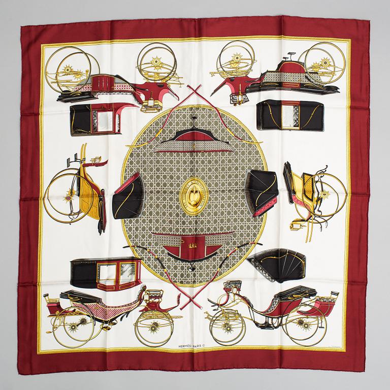 Hermès, scarf, "Les Voitures a Transformation".