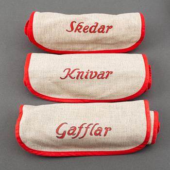 Bestickservis, 91 delar, modell Olga, silver, GAB, Stockholm/Eskilstuna, 1954-93.