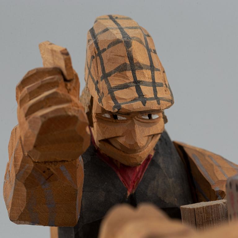 Oidentifierad konstnär, träskulptur, signerad och daterad 1920.