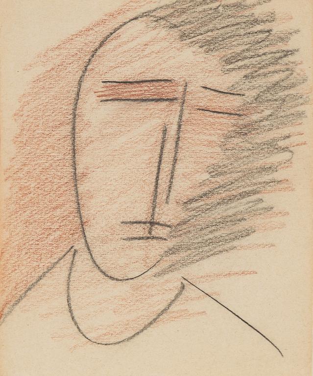 Vladimir Yakolev, crayon on paper, signed.