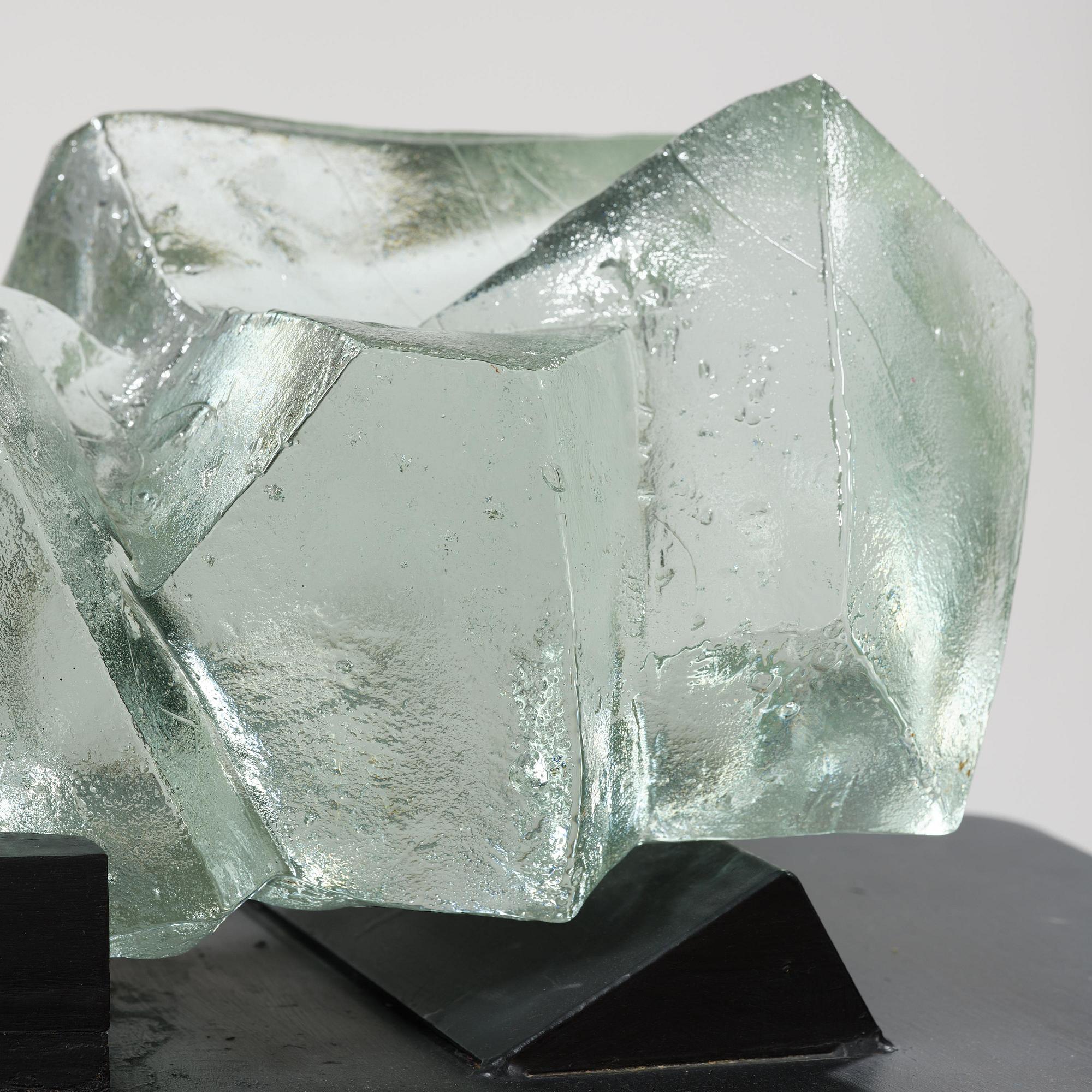 Edvin Öhrström, a cast glass sculpture, Lindshammar Glassworks.