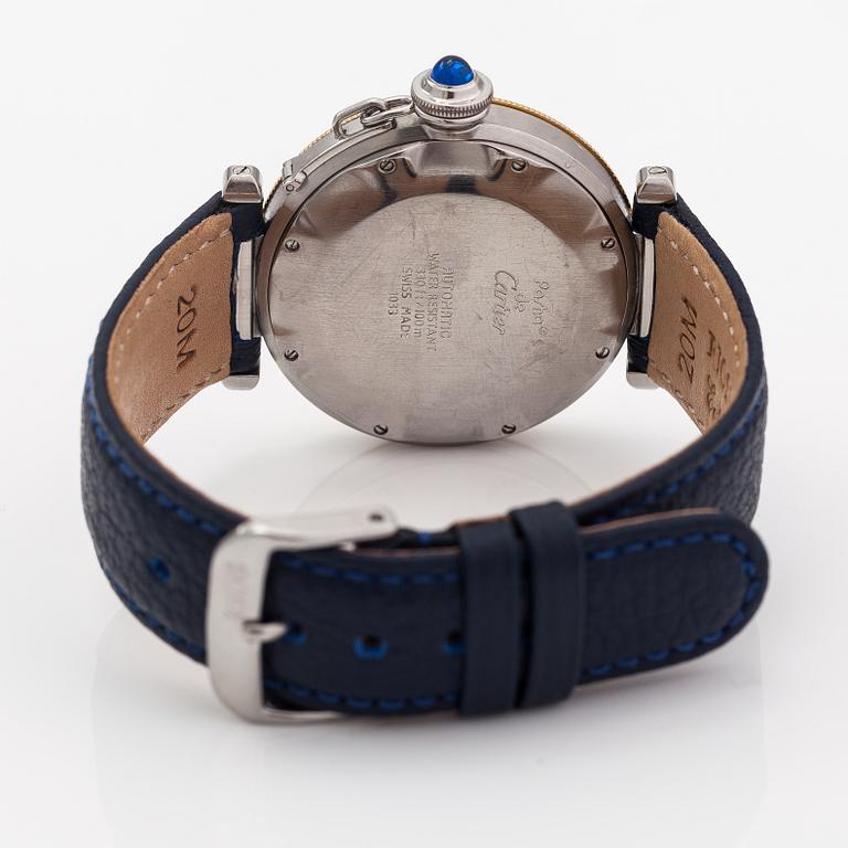 Cartier, Pasha, Power Reserve, wristwatch, 38 mm.