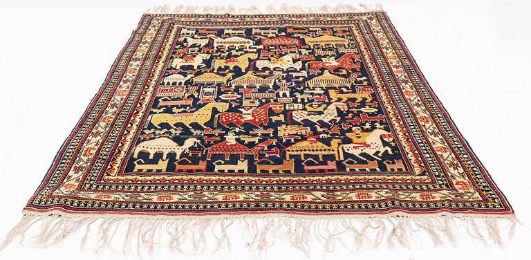 Matta, Old Afghanistan "War rug", ca 181 x 77 cm.