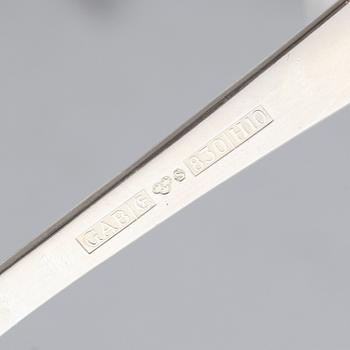 BESTICK, 87 delar, silver, "Rosenholm", GAB, Stockholm 1960/70-tal. Vikt med stålblad ca 3800 g.