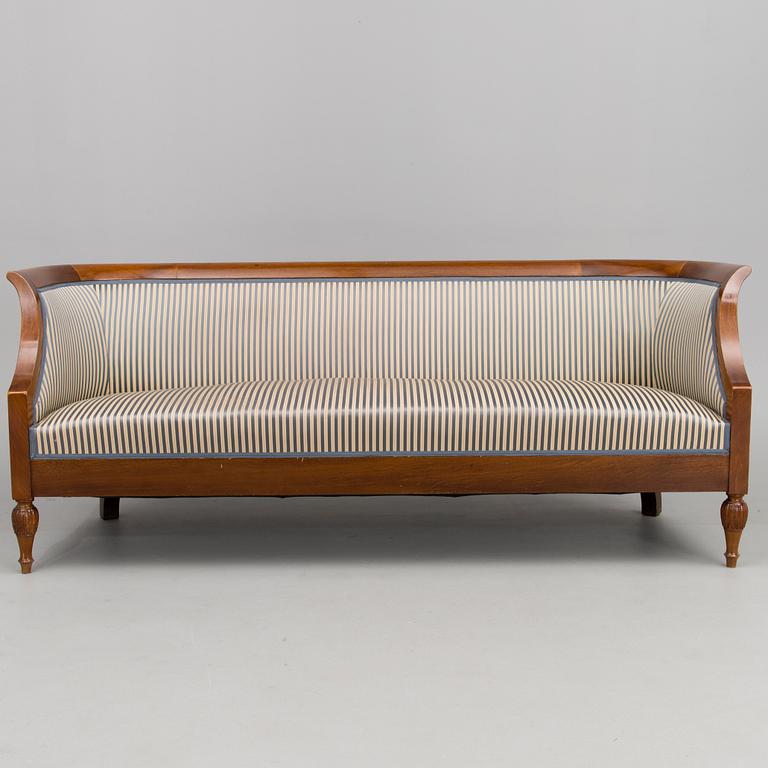 A mid-late 19th Century four-piece sofa suite.