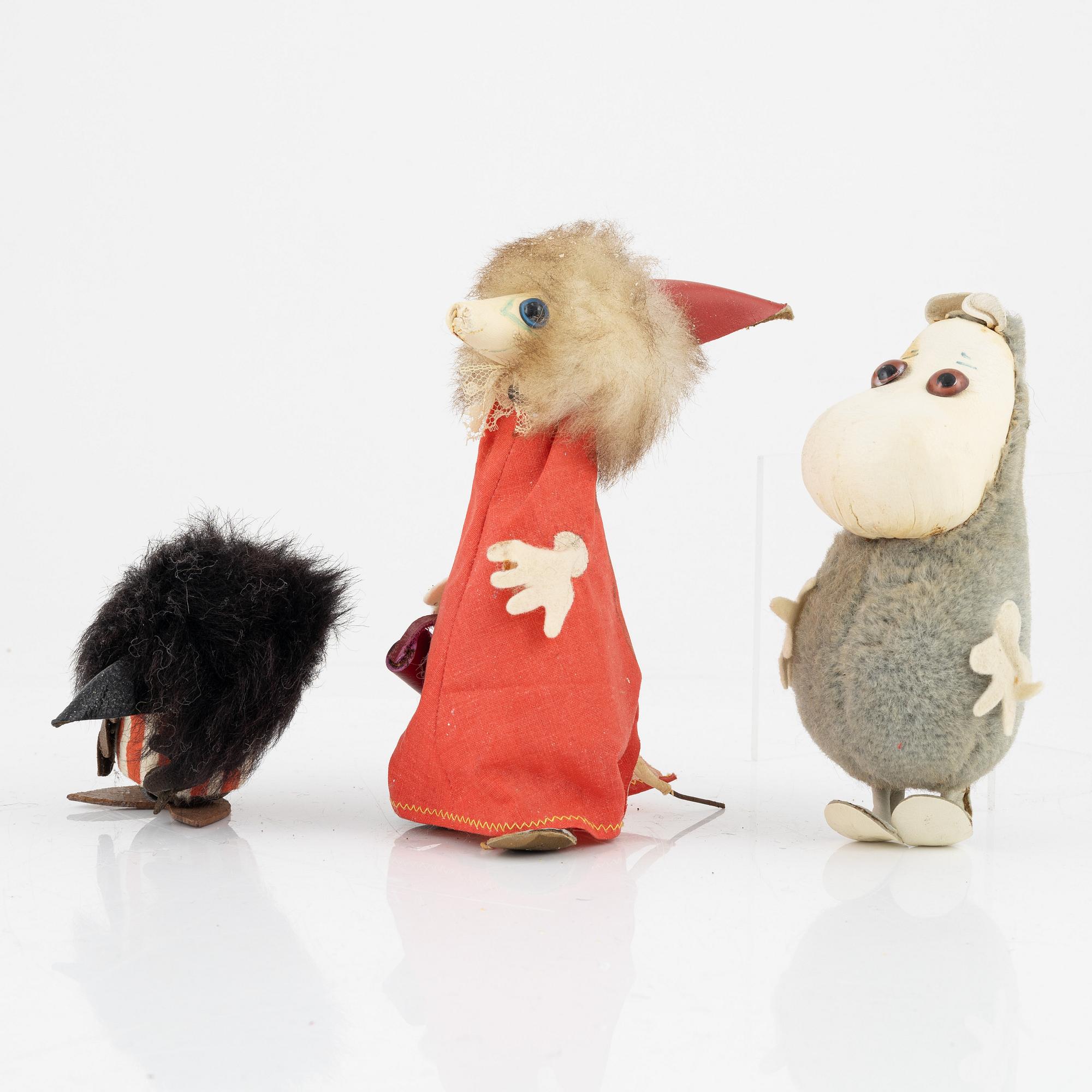 Three Moomin characters, Finland, 1950's/60's.