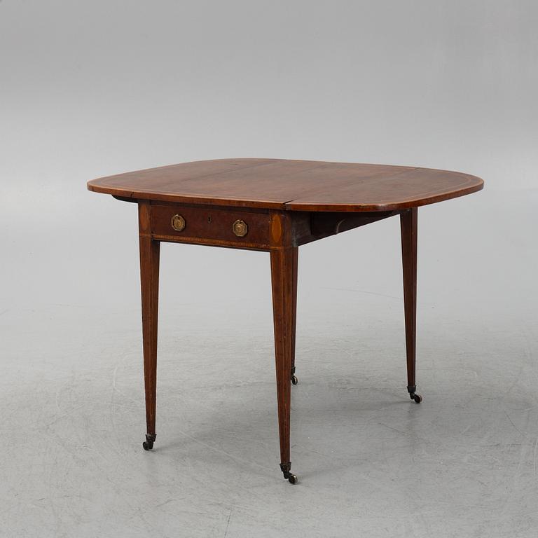 Klaffbord, engelskt, sk "Pembroke table", George III, 1800-talets början.