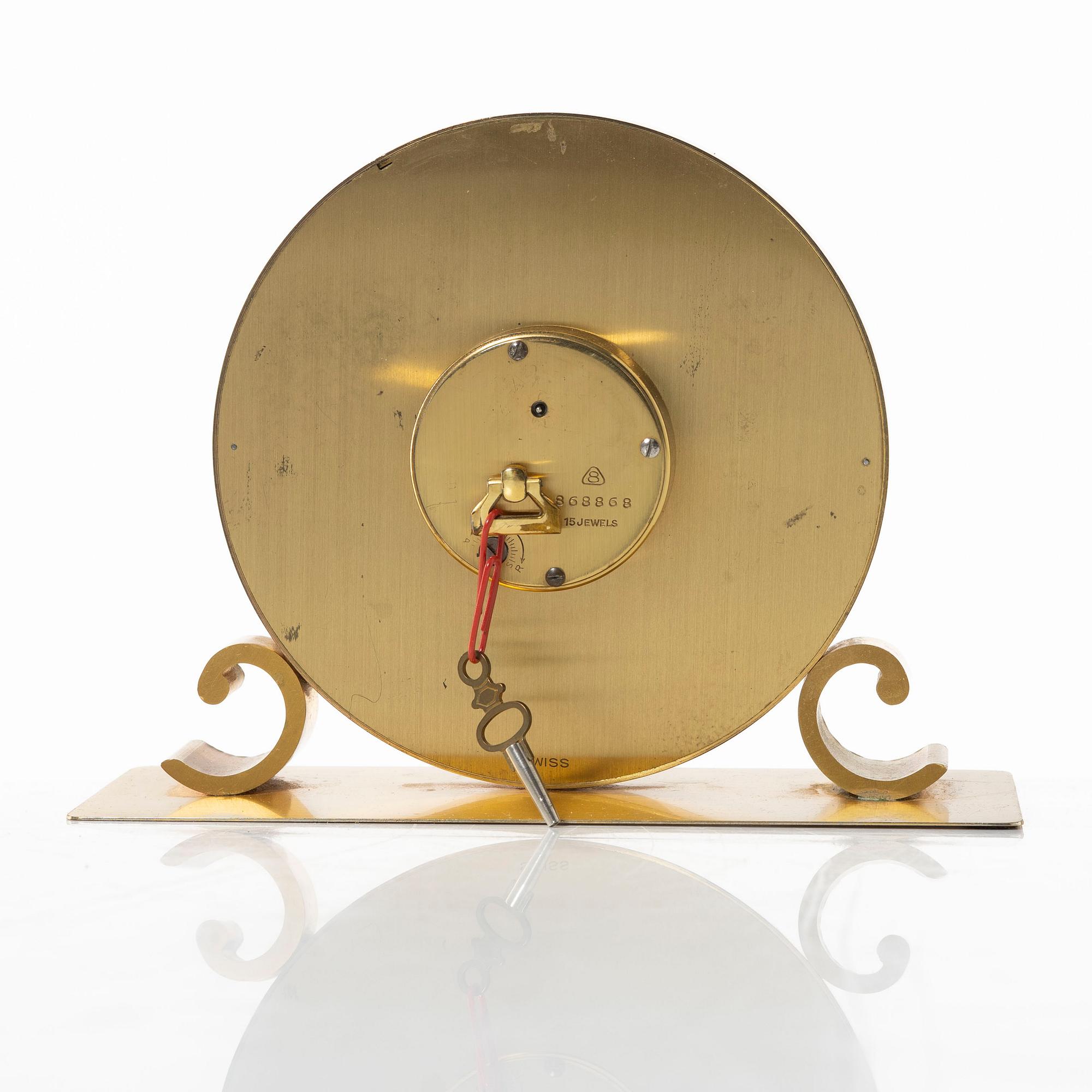 Table clock, Imhof, mid-20th century.