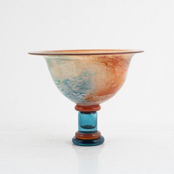 Kjell Engman, skål på fot, glas, Artist Collection, Kosta Boda.