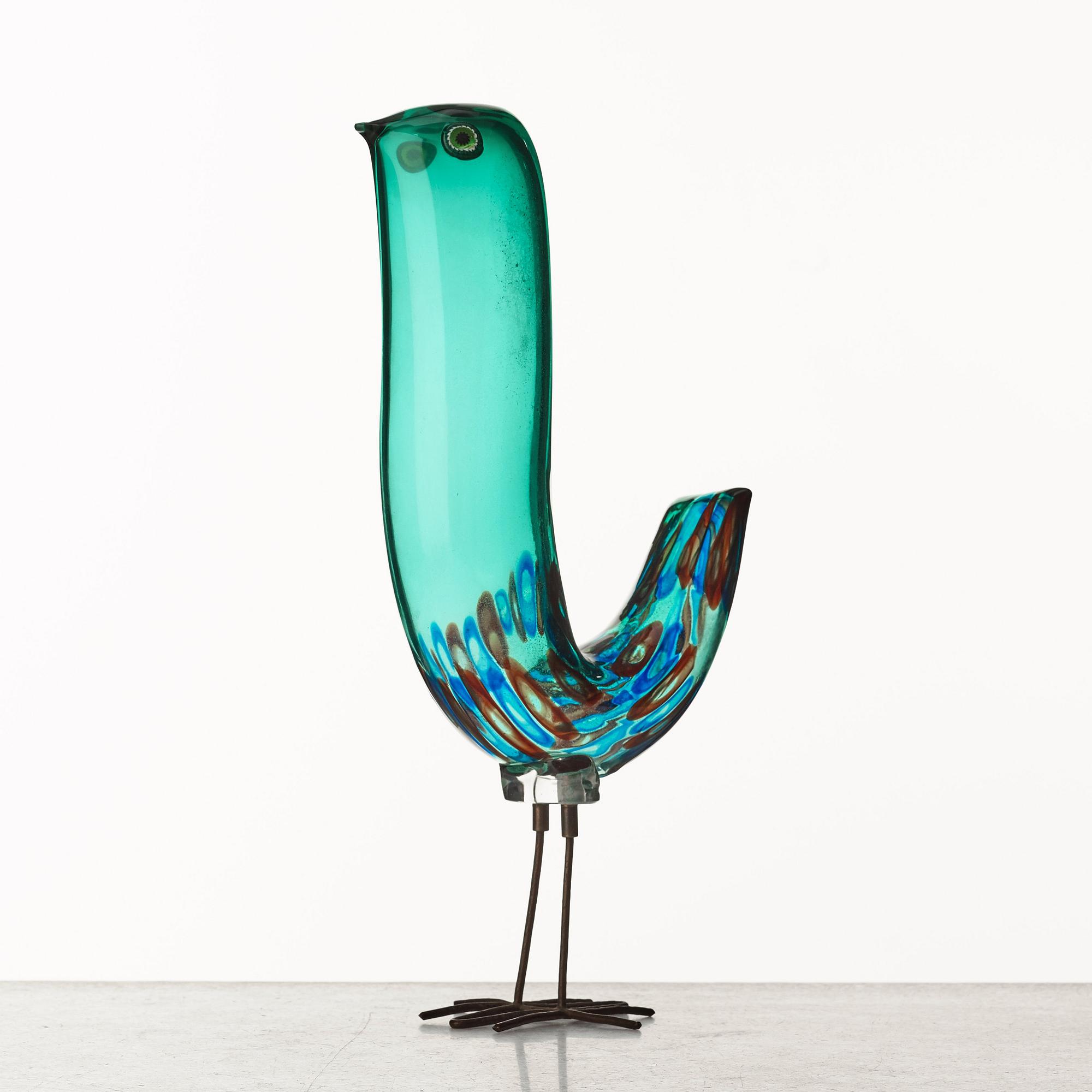 Alessandro Pianon, a "Pulcino" glass sculpture of a bird, Vistosi, Italy 1960's.