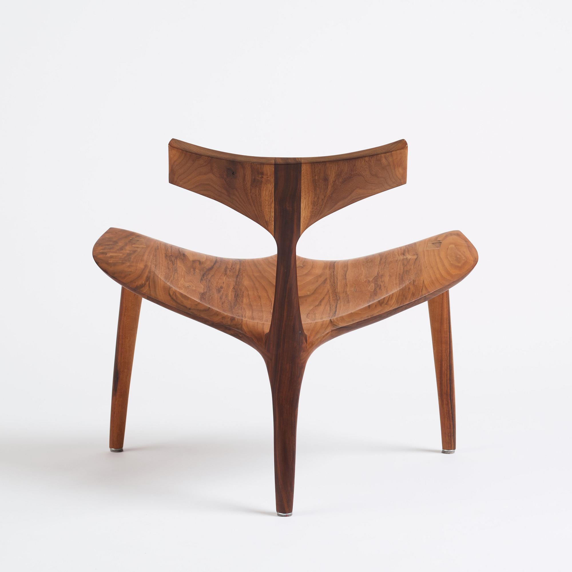 Morten Stenbæk, a "Whale Chair", No. 17, his own studio, Denmark, 2018.