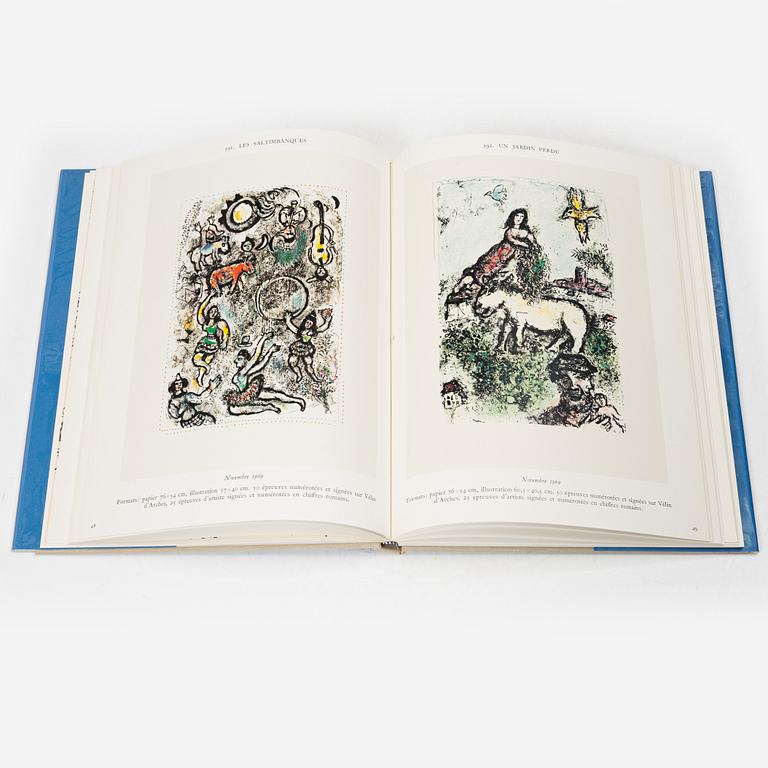 Marc Chagall, böcker, 6 st, "Chagall Lithographe I-VI, 1922-1985", Fernand Mourlot.