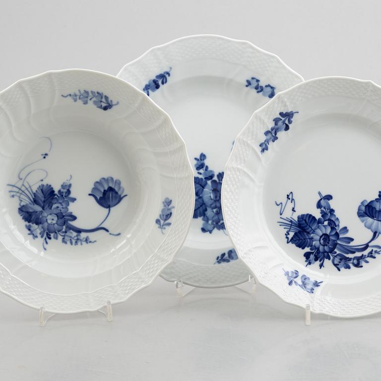 Royal Copenhagen, a 65-piece porcelain service, "Blue Flower", Denmark.