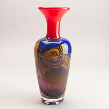 Elna Melusine Jolom, a signed and dated graal glass vase 2014.