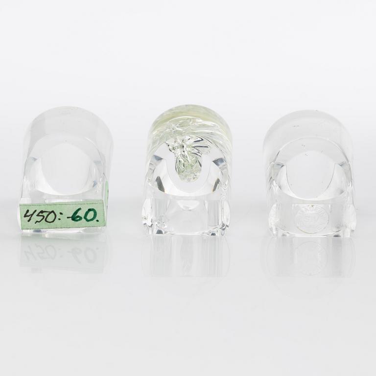 Siv Lagerström, tre ringar akrylplast, 1970-tal.