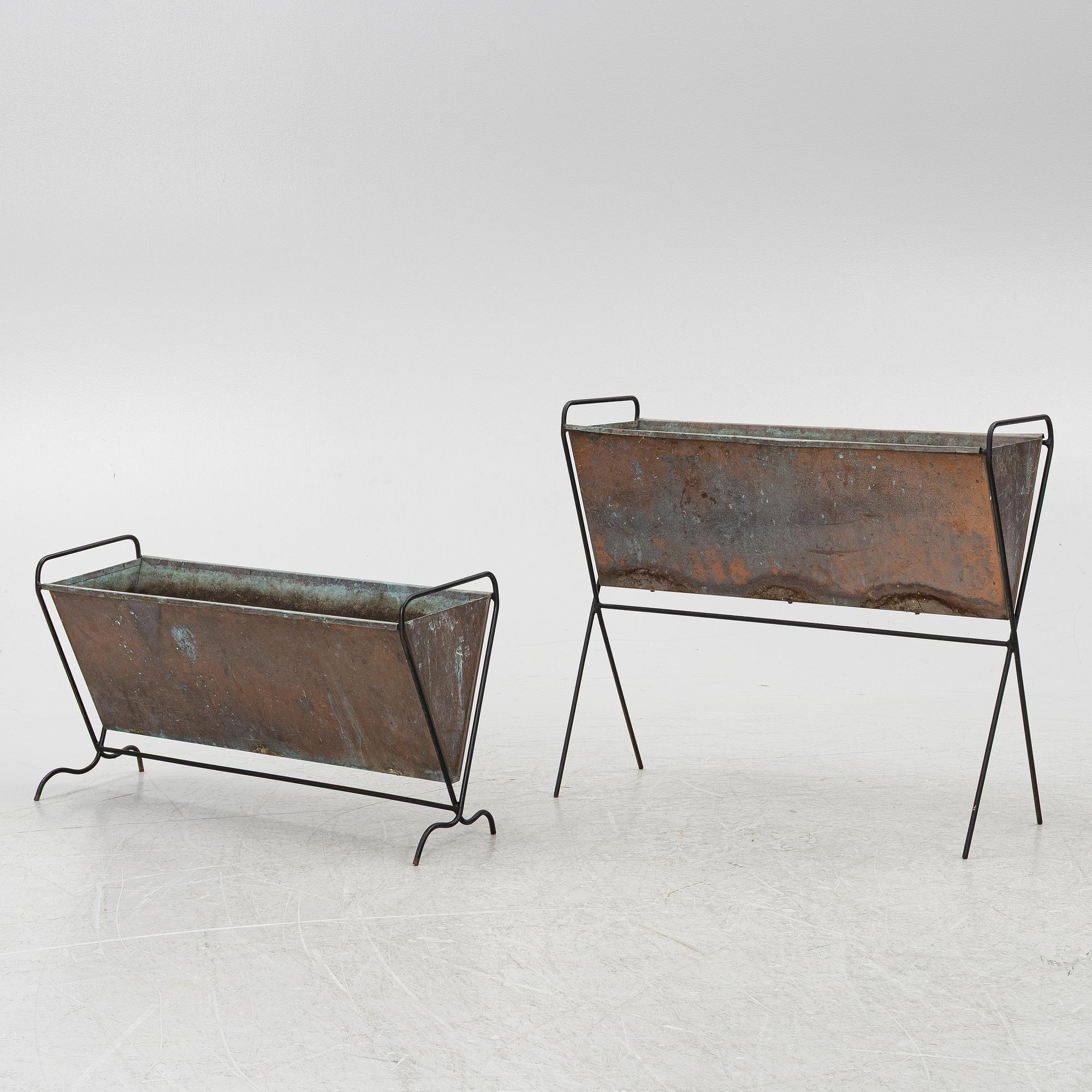 Flower boxes, 2 pcs, second half of the 20th century.