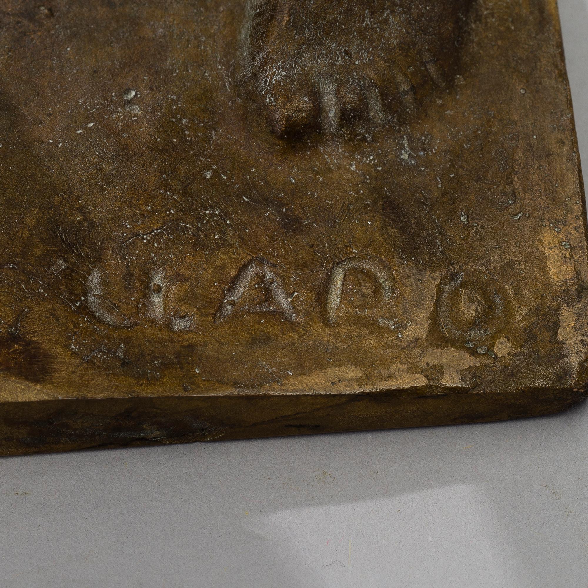 UNO ARO, SCULPTURE, bronze, signed U. Aro.