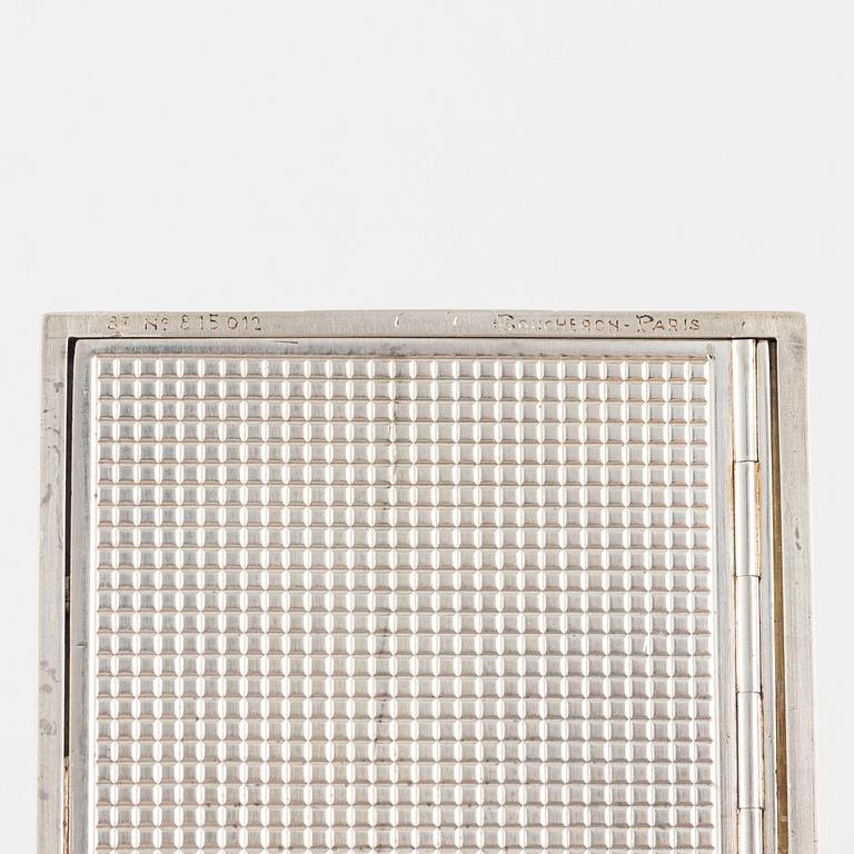 Puderdosa silver och förgyllt silver med rubiner, Boucheron Paris.