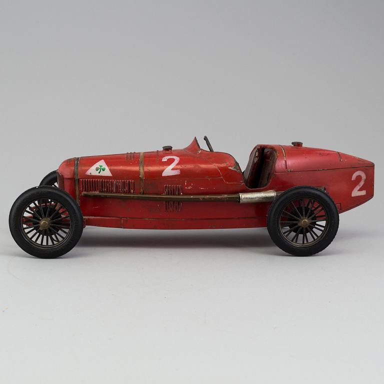 A red tinplate CIJ Alfa Romeo P2, France, ca 1930.