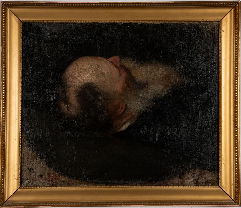 Okänd konstnär 1800-tal, Liggande man.