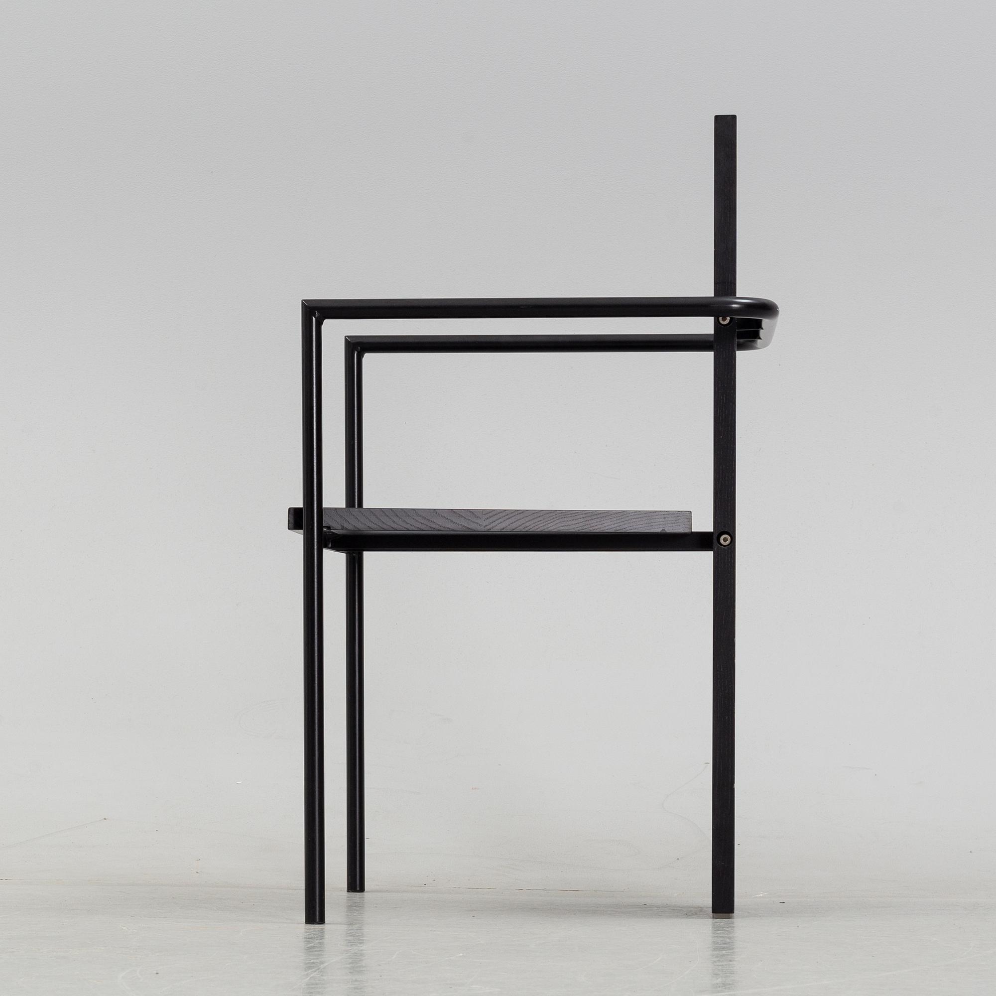 A 'Concrete' armchair by Jonas Bohlin for Källemo, designed 1980.