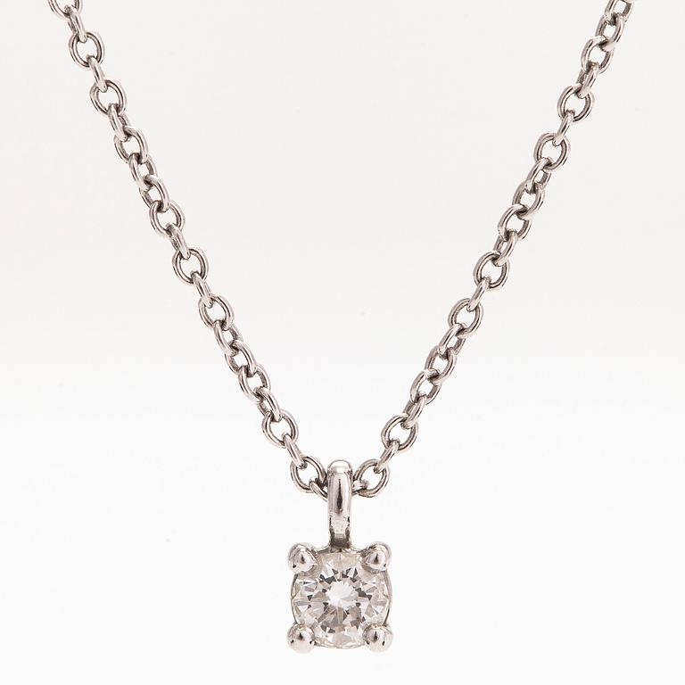 Tiffany & Co, kaulakoru, platinaa, briljanttihiottu timantti n. 0.11 ct.