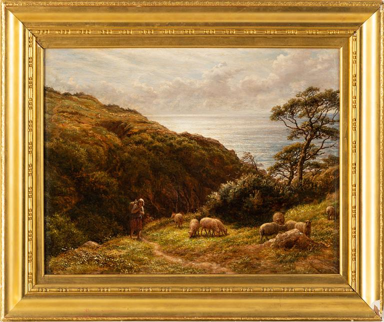 James Thomas Linnell, oil on panel, signed and dated 1875.