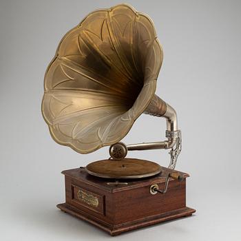 A The Steelhouse gramophone, early 20th Century.