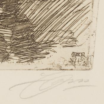 ANDERS ZORN, etching, signed with pencil, executed in 1915.