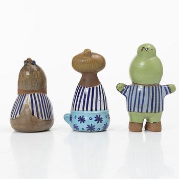 Lisa Larson, three stoneware figurines from the series 'Larsons ungar', Gustavsberg, Sweden.