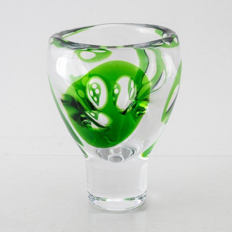 Vicke Lindstrand, a glass vase, Kosta.