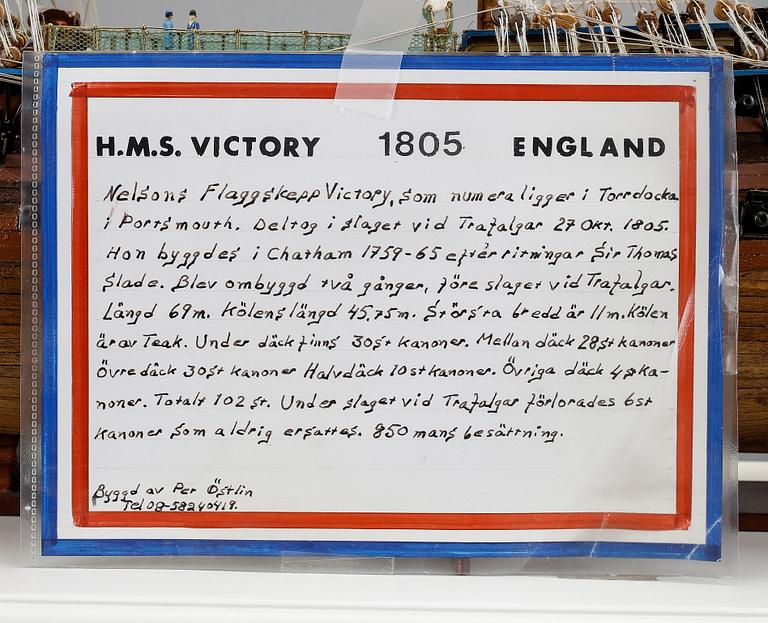 SKEPPSMODELL, "HMS Victory", 1900-tal.