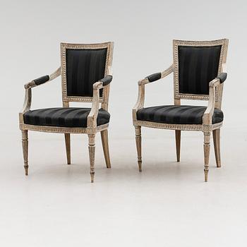 KARMSTOLAR, 1 par, Lindome, gustavianska, 1700-talets slut.