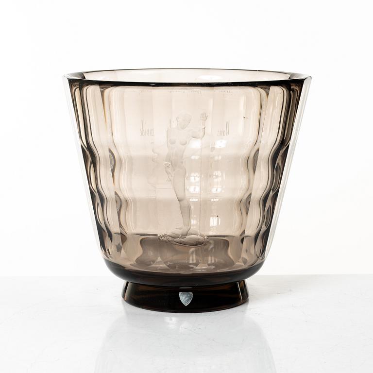 Simon Gate, Bowl, glass, Orrefors, 1930s.
