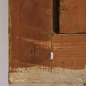 A Gustavian Giltwood mirror by J. Åkerblad and A. Öberg, Stockholm, 1780's.