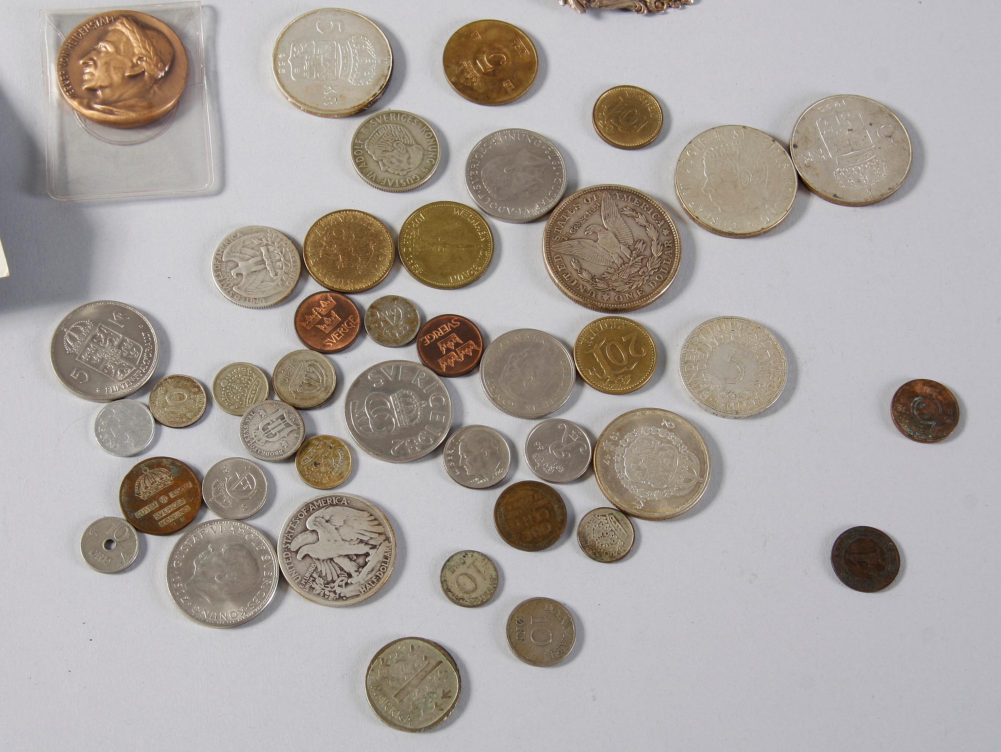 PARTI SILVER SAMT MYNT, 1900-tal.