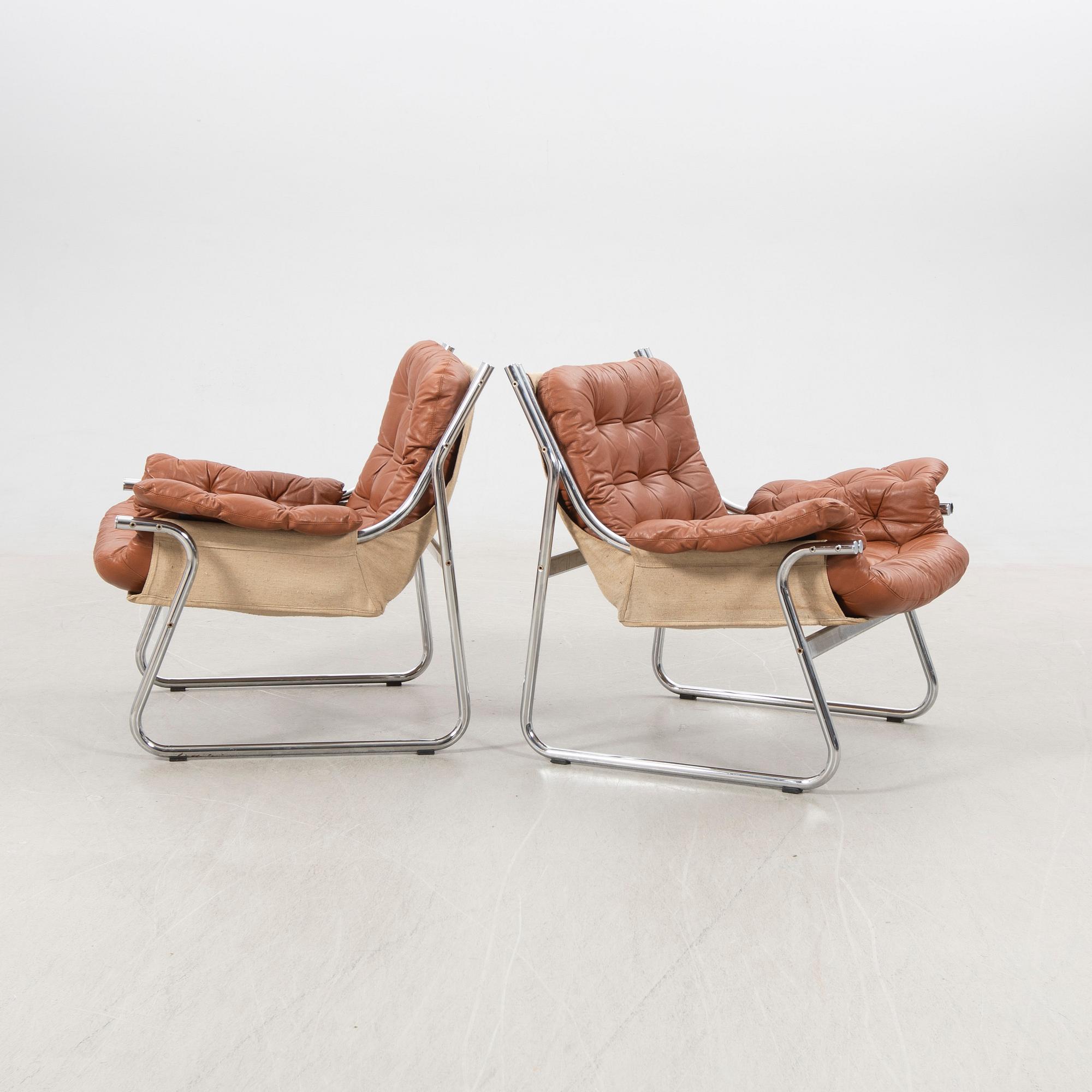 John-Bertil Häggström, armchairs, a pair, "Borkum", IKEA, 1970s.