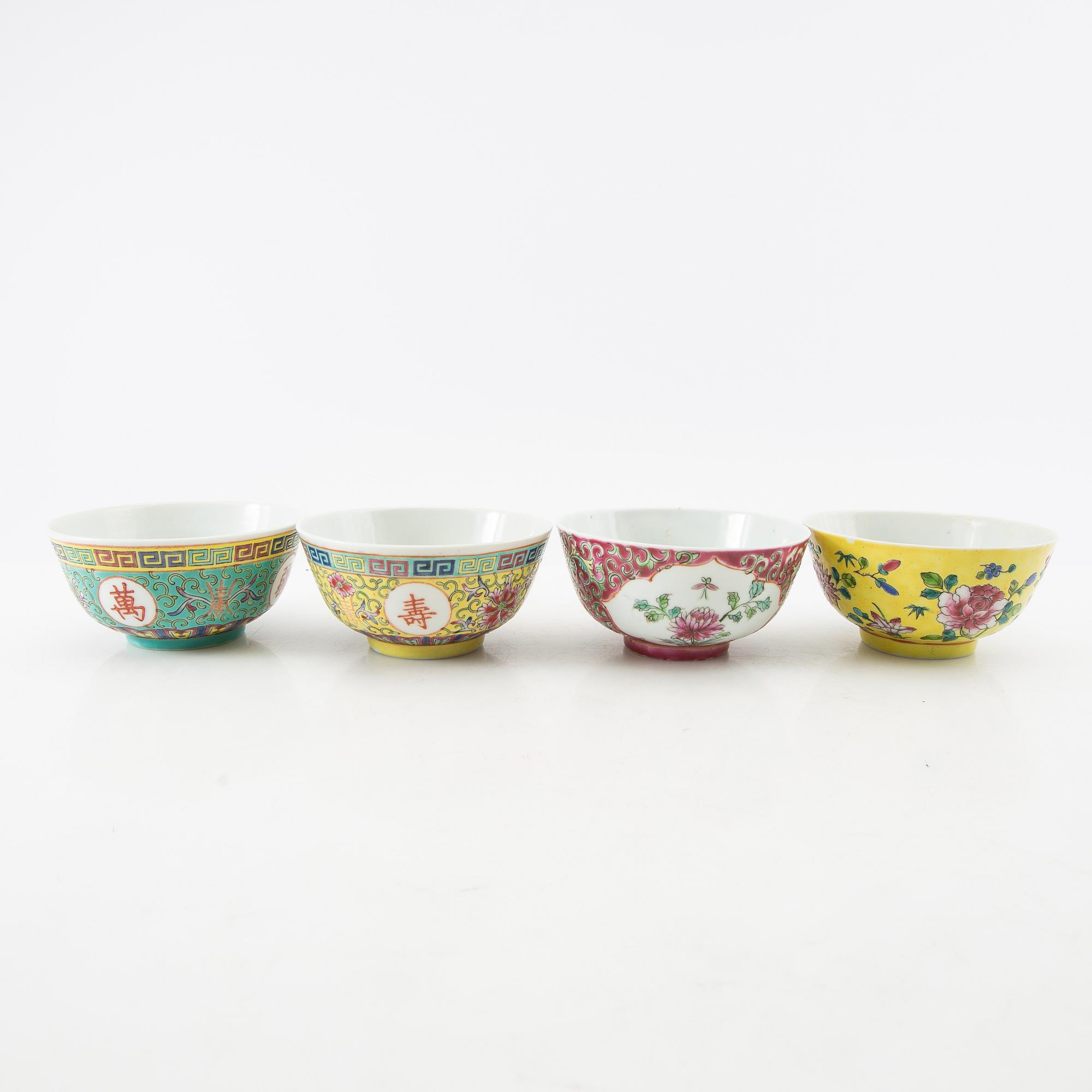 Bowls/cups China 18th-20th century porcelain.