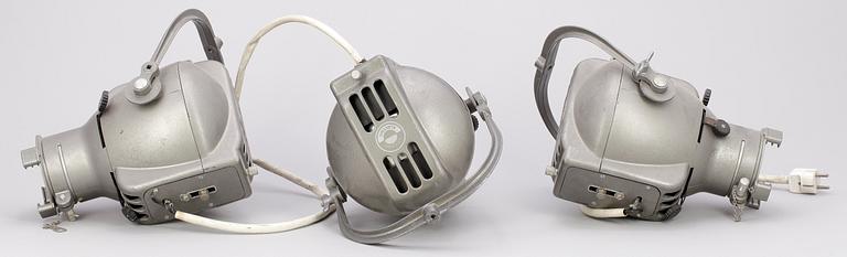 FOTOLAMPOR, 3 st, industri, Strand Electric, England, 1900-tal.