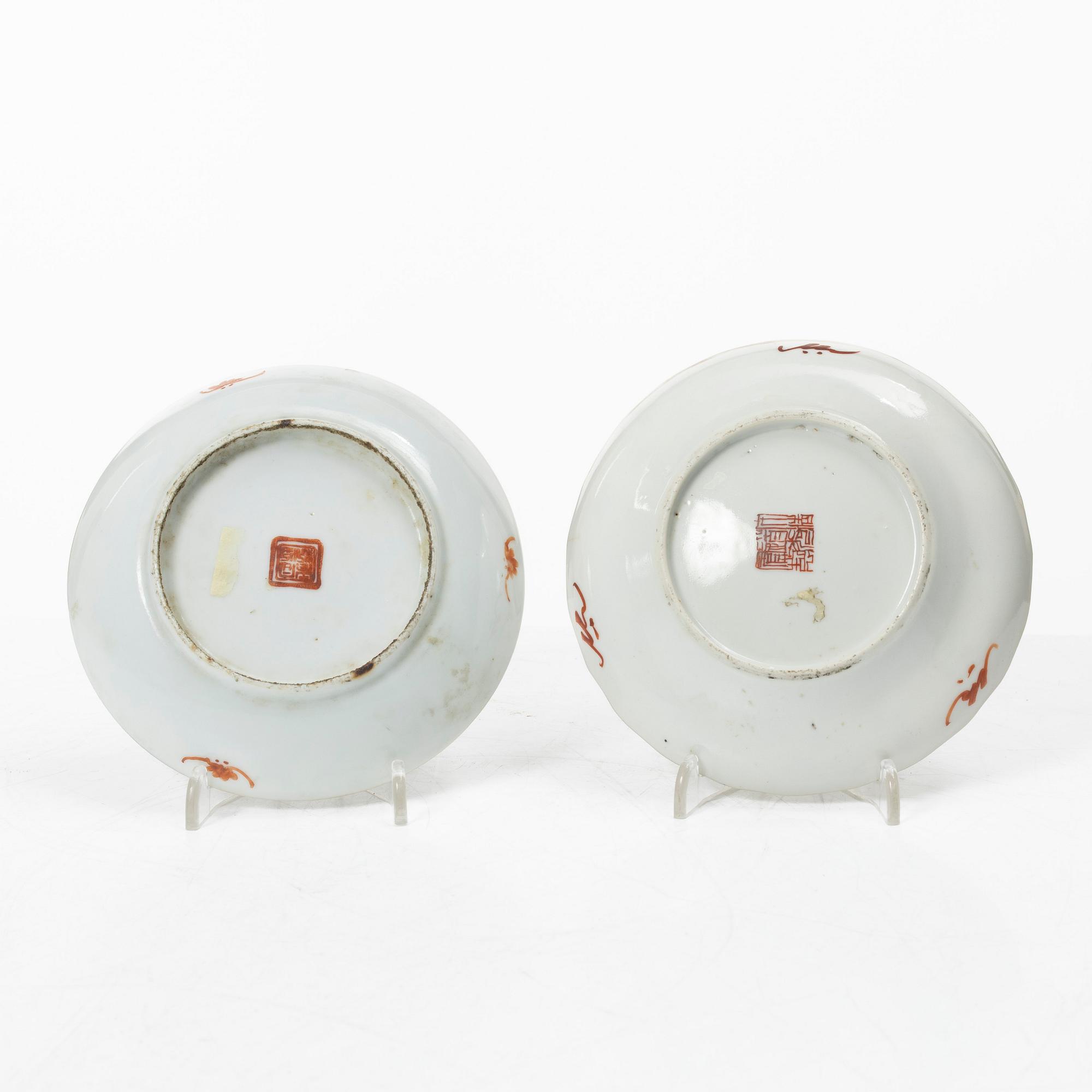 Parti, porslin, nio delar. Kina, 1900-tal.