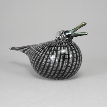 OIVA TOIKKA, a glass bird, Fiskariina, signed O. Toikka Nuutajärvi.