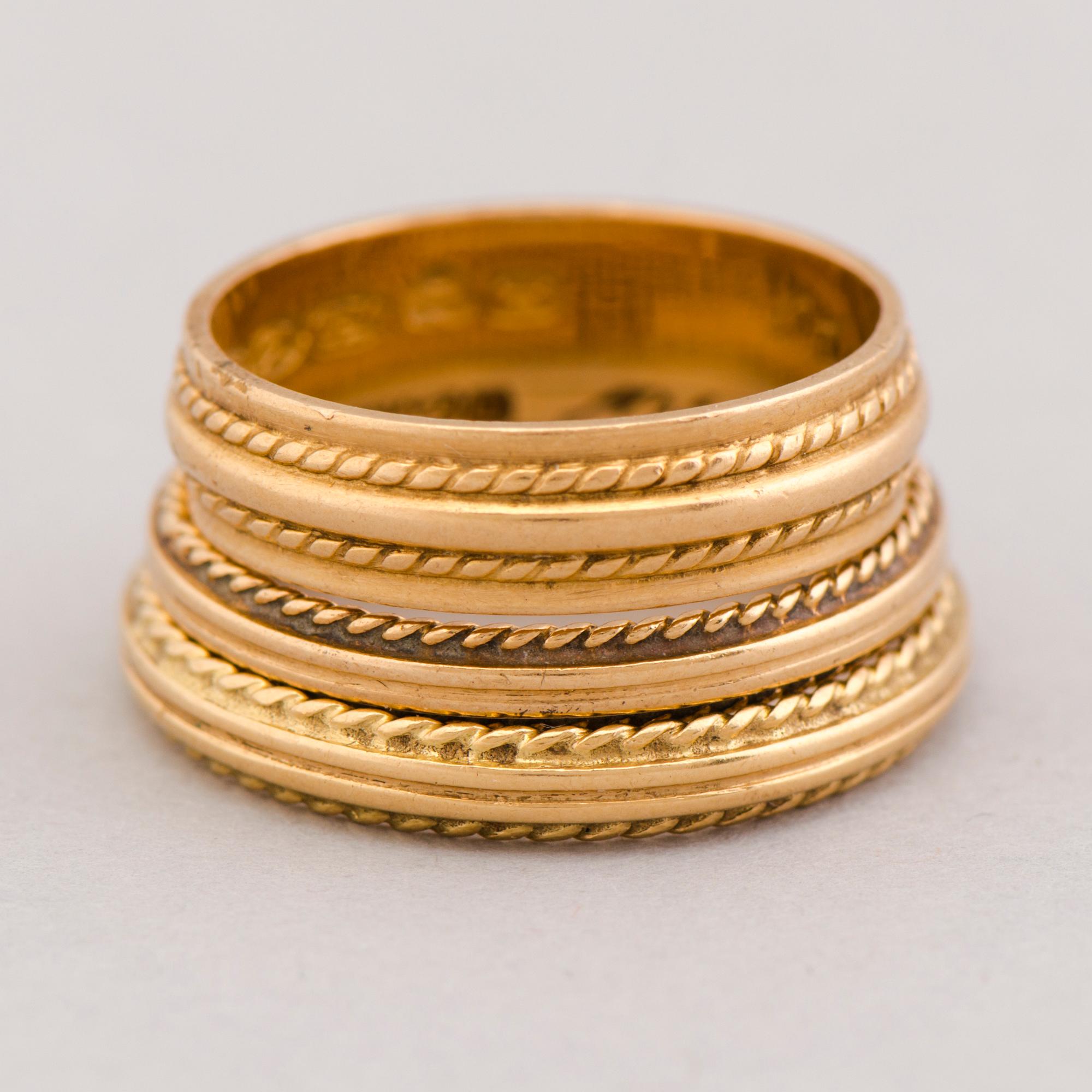 RINGS, 3 pcs, 18K gold. Kalevala Koru 1969-81.