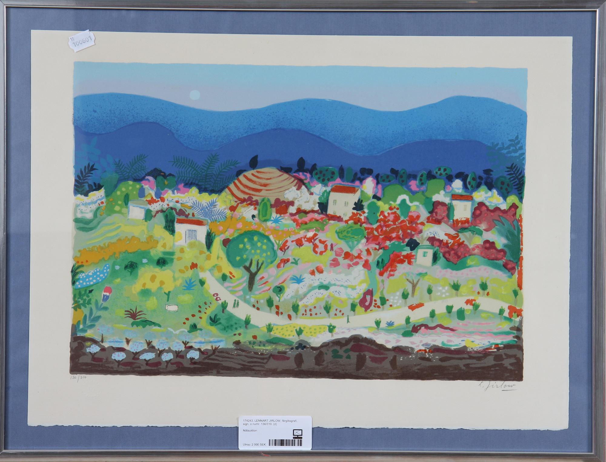 LENNART JIRLOW, färglitografi, sign. o numr. 130/310.