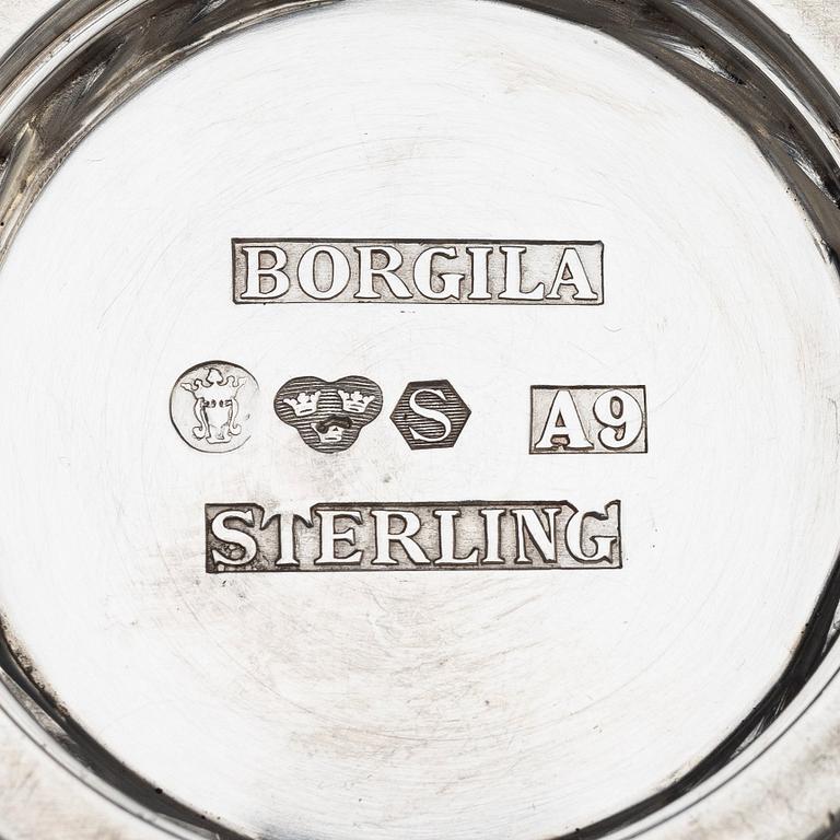 Atelier Borgila, a sterling silver three-piece coffee service, Stockholm 1951-52.