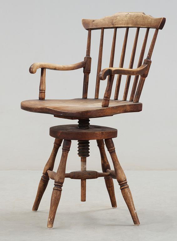 SKRIVBORDSSTOL, omkring 1900.