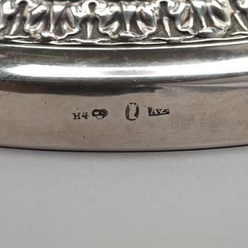 Adolf Zethelius, ljusstakar, ett par, silver, Stockholm 1838. Empire.