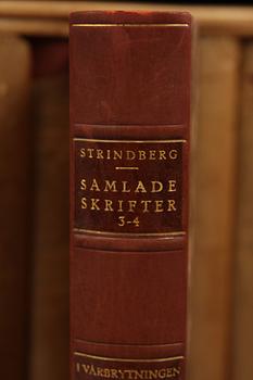 BÖCKER, 35 vol, Strindbergs samlade skrifter, Albert Bonniers förlag 1930-tal.